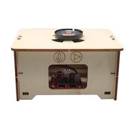 Children Recorder Musical Toy Wood Sound Music Player Craft Wood Phonograph Mechanical Music Set