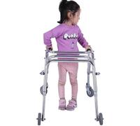Children Rollator Walker Foldable 4-Wheel Mobility Aid for Disabled and Fractured Lower Limb Training