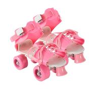 Children Roller Skates - 9x17.5x20cm Adjustable Quad Skates, Beginner Training Wheels, Durable PP Structure, Comfortable Fit | Youth Roller Skating Shoes for Outdoor Exercise Playtime Fun