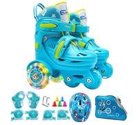 Children Roller Skates - Adjustable Three-Wheel Balance Skating Shoes, Lighted Training Skates | Outdoor Sports Toy For Kids Ages 3-8 Learning To Skate