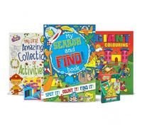 Children’s Activity Bundle - Search & Find Book, Giant Colouring Book, Activity Collection Book, 20 Colouring Pencils & The Grinch Snap Cards | Fun Educational Gift Set for Kids Ages 3-7
