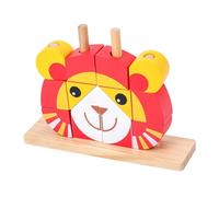 Children ' s Color Recognition Puzzle Sorting Matching Shape Portable Animal Face Sorting Toy with Bright Colors Pattern Matching Shape Game