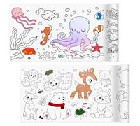 Children’s Coloring Paper Roll, 2 Rolls Drawing Roll Paper, Sticky Rolls for Kids Art, DIY Painting Drawing Coloring Rolls for Kids Toddler Young Artists Gifts, 11.8" x 118"