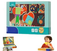 children’s educational magnetic tangram puzzle,montessori tangram puzzle learning toy,tangrampuzzle jigsaw block,toys suitable for children-E