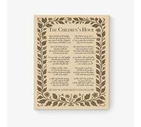 Children’s Hour by Henry Wadsworth Longfellow | Vintage Floral Border Quote | Inspirational and Motivational | Poetry And Literature | Living Room | Literary Home Decor Wall Art Print (8x10)