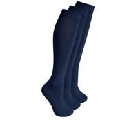 Children’s Knee High School Socks - Cotton Rich Unisex Plain Long Leg Uniform Stockings for Boys & Girls, Breathable Soft Every Day Wear, Multi Pack (UK, Age, 7 Years, 10 Years, Regular, 12, Navy)