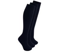 Children’s Knee High School Socks - Cotton Rich Unisex Plain Long Leg Uniform Stockings for Boys & Girls, Breathable Soft Every Day Wear, Multi Pack (UK, Age, 11 Years, 14 Years, Regular, 12, Black)