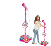 Children’s Microphone Set - Compact Singing Device, Toddler Karaoke Toy | Wireless Mic with Stand, Adjustable Music Playset, Interactive Kids Mic Interactive Singing Toy with Lights for Kids