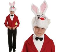 Boys Girls Mr White Rabbit Fancy Dress Book Day Costume Alice Wonderland 8-10yrs