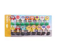 Children’s Road Traffic Light Toy with 16 Wooden Crosswalk Signal Blocks | Interactive Early Learning Building Game Set for Boys Girls Enhancing Motor Skills Traffic Awareness and Imaginative