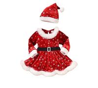 Children’S Santa Girl Costume,Red Dresses for Girls UK Costume Kids Suit Baby Outfit Maxi Plus Size 0-3 Months Clothes Birthday Party Pageant Baptism Christening (Red#2,3-6 Months)