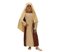 Children’s White and Brown Shepherd Costume Xmas Joseph Costume Nativity Play Pantomime Fancy Dress Outfit for Kids Christmas Fancy Dress for Boys 9m16