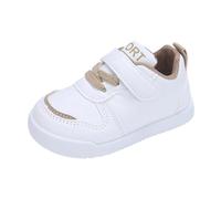 Children Safety Trainers Unisex Cap Toe Leather School Shoes Boys Girls Waterproof Comfy Casual Sneakers Summer Autumn Anti-Slip Walking Shoe Footwear