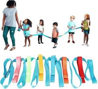 Children Safety Walking Rope, 368cm/144.88in Anti-Lost Toddler Safety Line Baby Kid Walking Rope Outdoor Safety Daycare Rope with 12 Colorful Handles for Preschool Daycare School Kids (3Pcs)