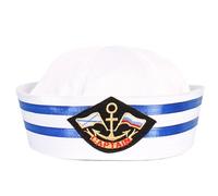 Children Sailor Hat For RolePlay Kids Party Props Hat Marine With Badge For Stage Performances Costume Headdress