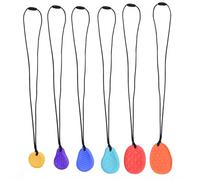 ＡＷＨＡＯ Children Sensory Stone Silicone Fidget Stone Handheld Stone With Soft Silicone Build And Lanyard For Portable Suitable for kids homework trips