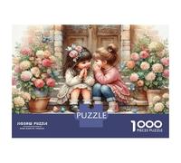 Children Sharing Secrets 1000 Pieces Jigsaw Puzzle Puzzle for Adults Thick Cardboard Teen Fans 12-18 Logic Skill After-School Party Best Gift Puzzle Lovers 70x50cm/1000pcs