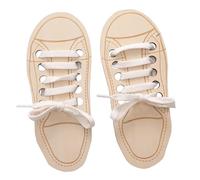 Children Shoe Laces Practice Toy - Wood 18x7cm | Threading Toy Wooden Shoe Lacing Learning | Exercise Hand-Eye Coordination Fine Motor Skills Toys For Living Room Nursery