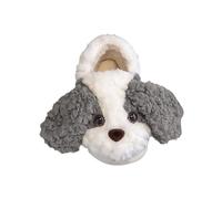 Children Small Dog Pattern Autumn and Winter Indoor Non Warm Slippers Infant Toddler Little/Big Kids Water Shoes for Toddler Boys (Coffee, 2.5 Big Kids)