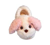 Children Small Dog Pattern Autumn and Winter Indoor Non Warm Slippers Infant Toddler Little/Big Kids 6c Slippers Boys (Pink, 7 Toddler)