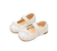 Children Small Leather Shoes Bow Tie Solid Color Flat Little Girl Soft Soled Dance (Size Toddler Kid Big Kid) Kids 11 Girls