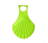 Children Snow Sled, 50x35cm PE Plastic, Striped Thickened Winter Ski Board, Lightweight Non-Slip Handles for Sand Grass Fun, Kids Outdoor Play Red Blue Green Pink Purple(Green)