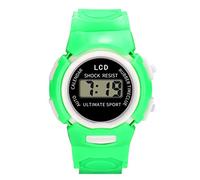 Children Sport Watch Electronic Girls Analog Wrist LED Digital Kid's Watch Watch that Talks The Time (Green, One Size)