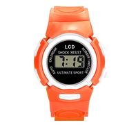Children Sport Watch Electronic Girls Analog Wrist LED Digital Kid's Watch Watch that Talks The Time (Orange, One Size)