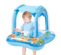 children Swim Float - 70cm Inflatable Seat, Cartoon Canopy Shade, Secure Splash Design | Outdoor Water Activity Gear for Pool Beach Lake Vacation Family Play Summer Holiday Enjoyment Smiles Up