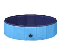 vidaXL Foldable Dog Swimming Pool Folding Blue 80 x 80 x 20 cm PVC