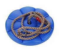 Children Swing Disc Toy Kids Round Rope Swings Outdoor Entertainment Activity (Blue petals)