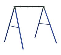 vidaXL Swing Frame for Outdoor with 4 Hanging Hooks Garden Swing Blue Steel