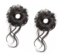 Children Synthetic Hair Bun Extension Effortless Messy Look Bun Elastic Band Great For RolePlay And Fast DressingUp Cosplay Piece For Kids