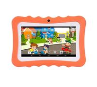 Children Tablet 7 Inch Display Screen Dual Camera Android Quad-core WiFi Version Early Educational Learning Machine Gift for Toddlers Children