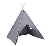 vidaXL Children Teepee Tent with Bag Peach Skin Grey 120x120x150 cm