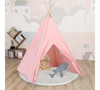 Children Teepee Tent with Bag Peach Skin Pink 120x120x150 cm
