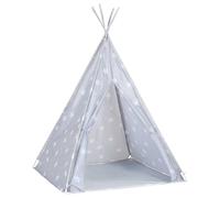 Children Teepee Tent with Bag Polyester Baby Piti Play House Grey/Pink vidaXL