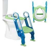 Children Toilet Seat & Ladder Toddler Training Step Up Easy Fold Down For Kids