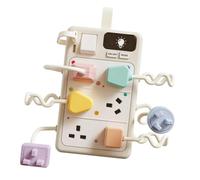 Children Toys Montessori Busy Board,LED Lights Switch Sensory Learning (B) | Children Learning Switch Busy Board,Plug Outlet Busy Toy,Toys for 1 2 3 Year old Boys Girls Switche Learning