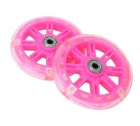 Children Training Wheels, Metal Rubber Side Wheels with Support Bracket, Replacement Bike Wheels for 12 to 20inch Bikes, for Everyday Riding, School, and Park Play (PINK)