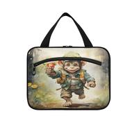 Children Watercolor Chimpanzee Hanging Travel Toiletry Cosmetic Makeup Bag Large Capacity Foldable Storage Wash Bags for Women Girls Bathroom