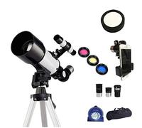 ChildrenAstronomical Beginners 50-100mm Space Astronomic Refractor Kids Adults MonocularMonoscope Compact Spotting Scope White,A