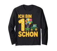 Children's 1th Birthday Boy Tractor Outfit Ich Bin Schon 1 Long Sleeve T-Shirt