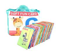 Children's 26 English Letters Cloth Book, Washable Soft Fabric Learning Book for Toddlers, Interactive Alphabet Toy with Storage Bag for Early Language Development and