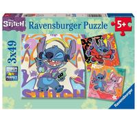 Children's 2D puzzle 3x49 Disney Stitch