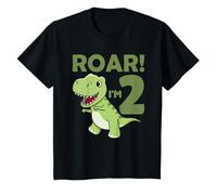 Children's 2nd Birthday T-Rex 2 Years Old Boy Dinosaur Dino T-Shirt