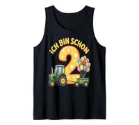 Children's 2th Birthday Boy Tractor Outfit Ich Bin Schon 2 Tank Top