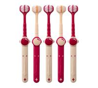 Children's 3 Sided Brush - 5 Pieces Space Toothbrushes for Children - Reusable Tool for Gum Care and Brushing, for Children 3-12 Years, for Travel, Bath and