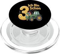 Children's 3th Birthday Boy Tractor Outfit Ich Bin Schon 3 PopSockets PopGrip for MagSafe