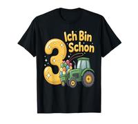 Children's 3th Birthday Boy Tractor Outfit Ich Bin Schon 3 T-Shirt
